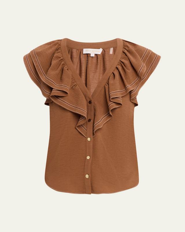 Stitch Lettie Ruffle-Trim Top